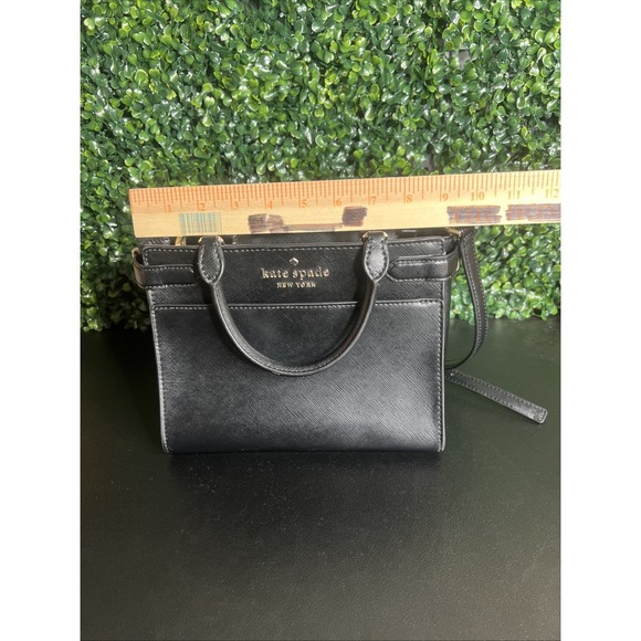 Kate Spade Staci Medium Black Saffiano Leather Crossbody...